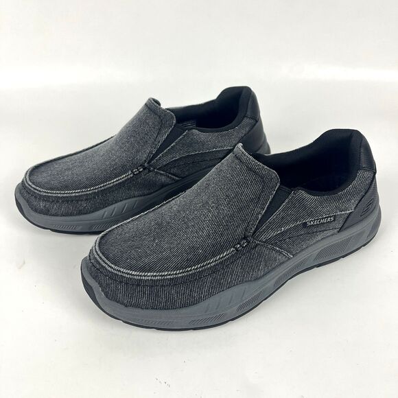 Skechers Loafers Relaxed Fit Air Cooled Memory Foam Slip-on gray Mens SZ 9.5 main image 14